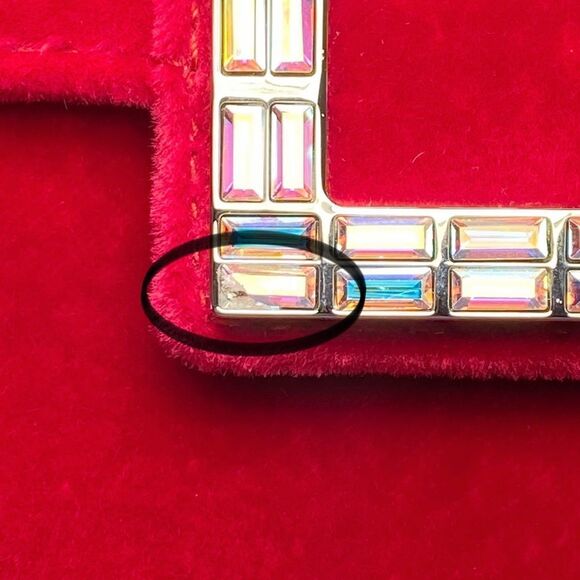 Gucci red Broadway velvet crystal G shoulder bag - Picture 8 of 16